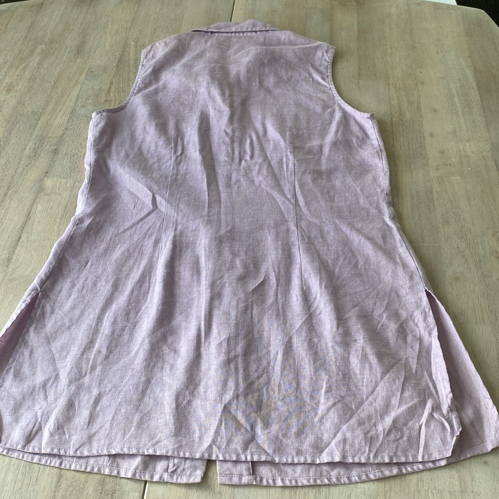 Edward 100% Pure Irish Linen Women’s Tunic Pastel Purple Size S Spring - Picture 6 of 9